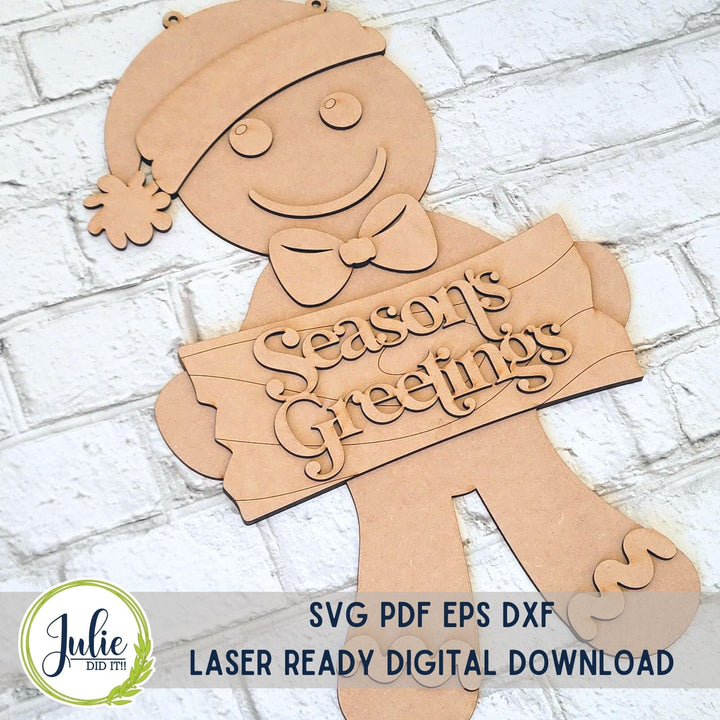 Julie Did It Studios Gingerbread People Door Hangers - August 2023 Design Studio
