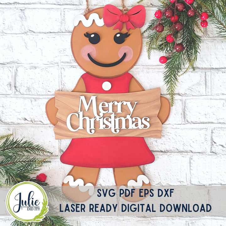 Julie Did It Studios Gingerbread People Door Hangers - August 2023 Design Studio