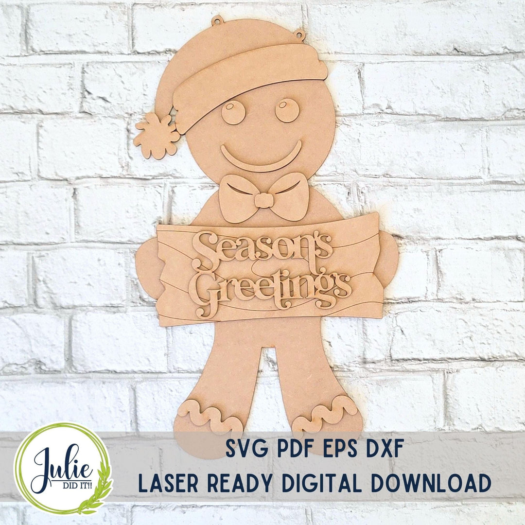Julie Did It Studios Gingerbread People Door Hangers - August 2023 Design Studio