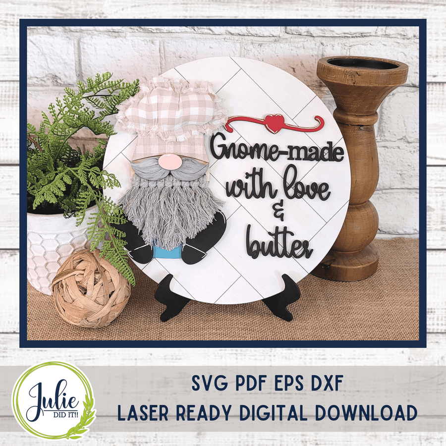 Julie Did It Studios Gnome-Made Sign