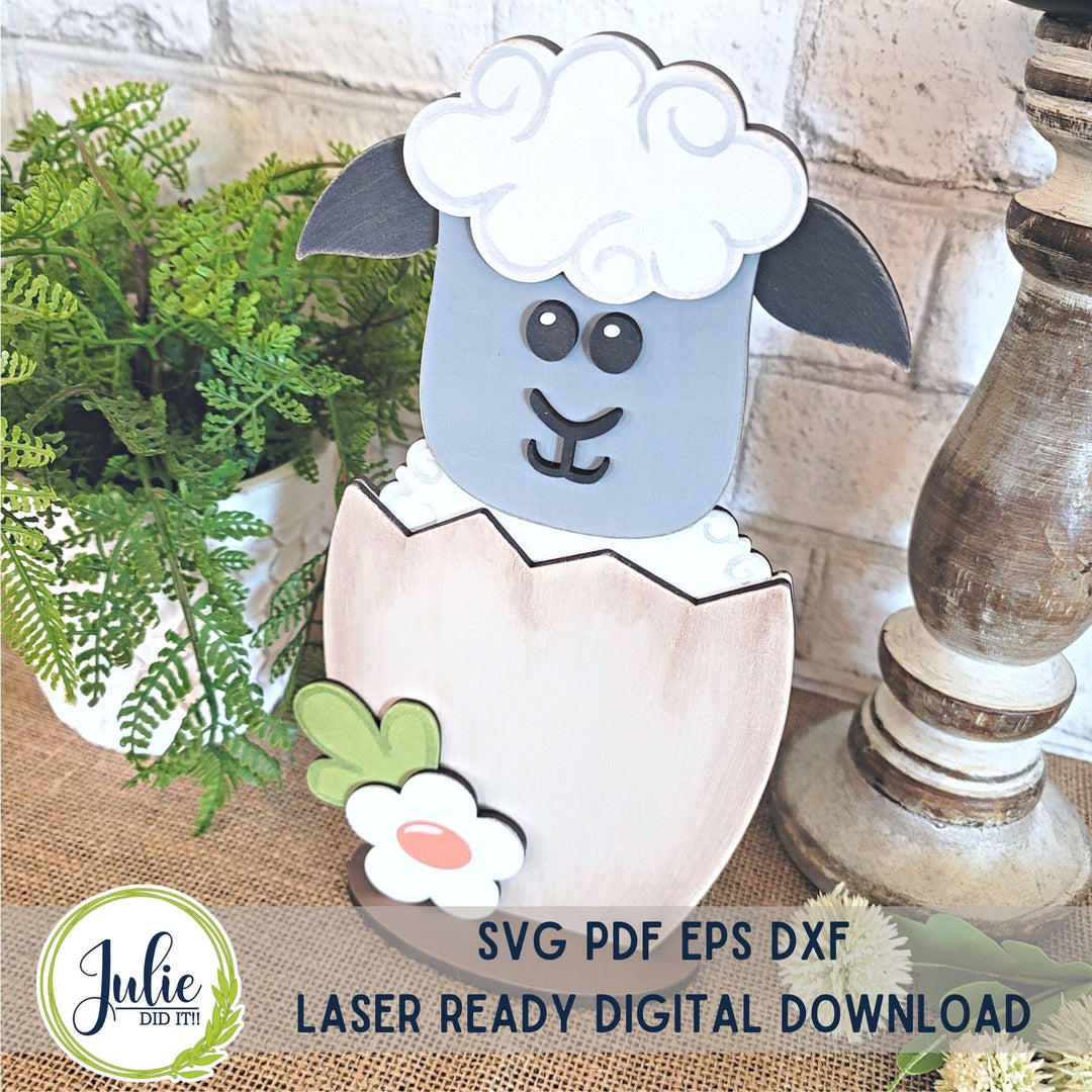 Julie Did It Studios Hatched Lamb Shelf Sitter -  February 2024 Design Studio