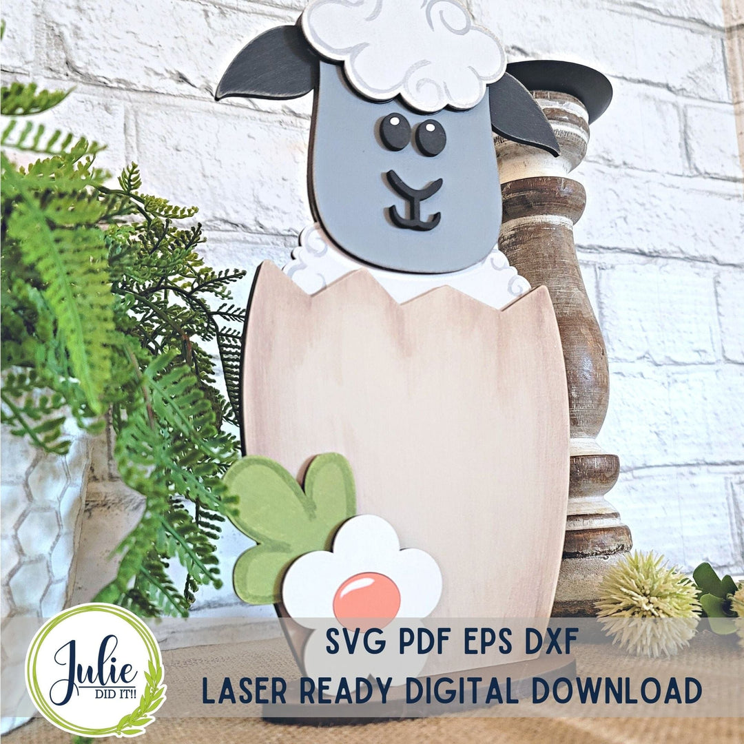 Julie Did It Studios Hatched Lamb Shelf Sitter -  February 2024 Design Studio