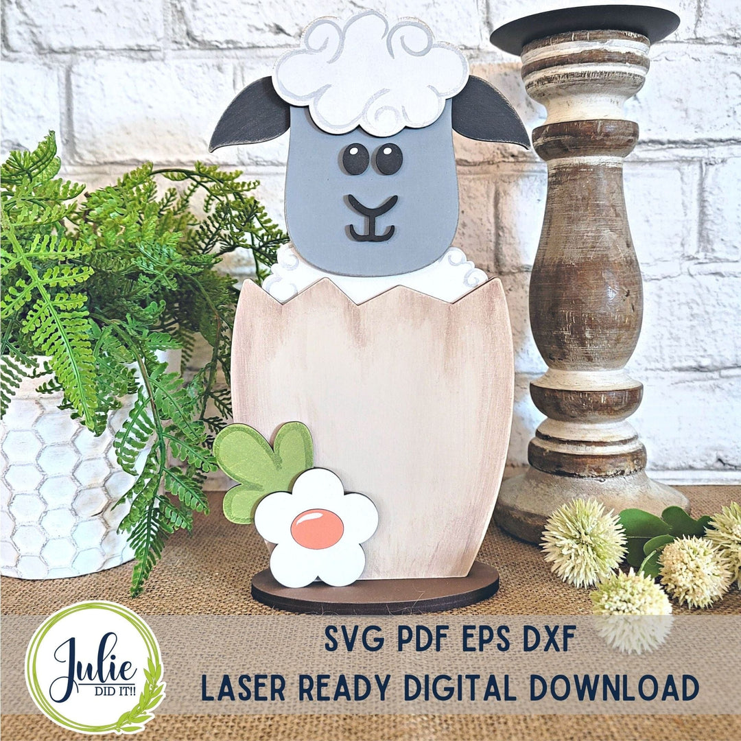 Julie Did It Studios Hatched Lamb Shelf Sitter -  February 2024 Design Studio