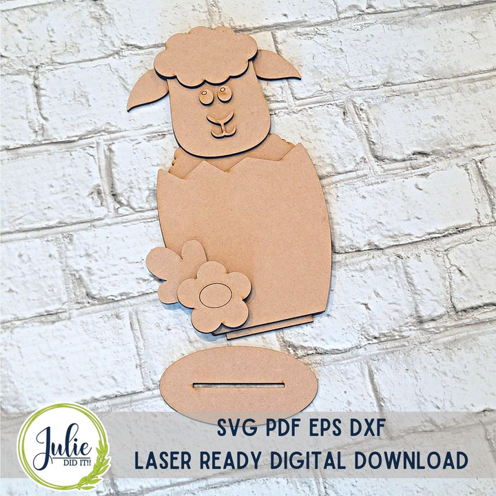 Julie Did It Studios Hatched Lamb Shelf Sitter -  February 2024 Design Studio