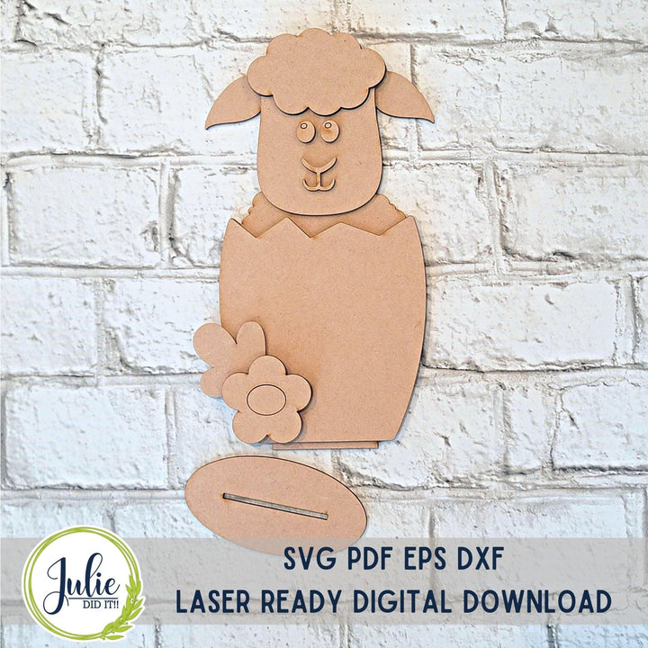 Julie Did It Studios Hatched Lamb Shelf Sitter -  February 2024 Design Studio