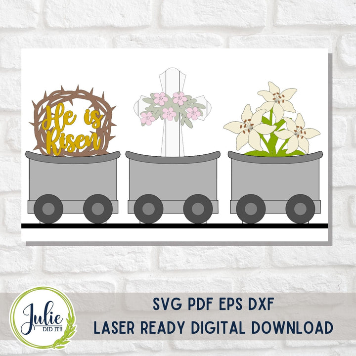 Julie Did It Studios He Is Risen Train Insert