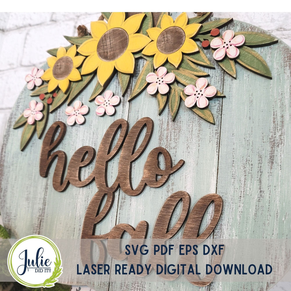 Julie Did It Studios Hello Fall Rustic Pumpkin