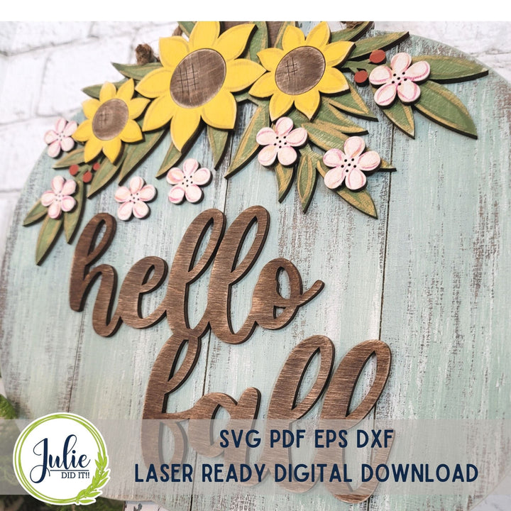 Julie Did It Studios Hello Fall Rustic Pumpkin