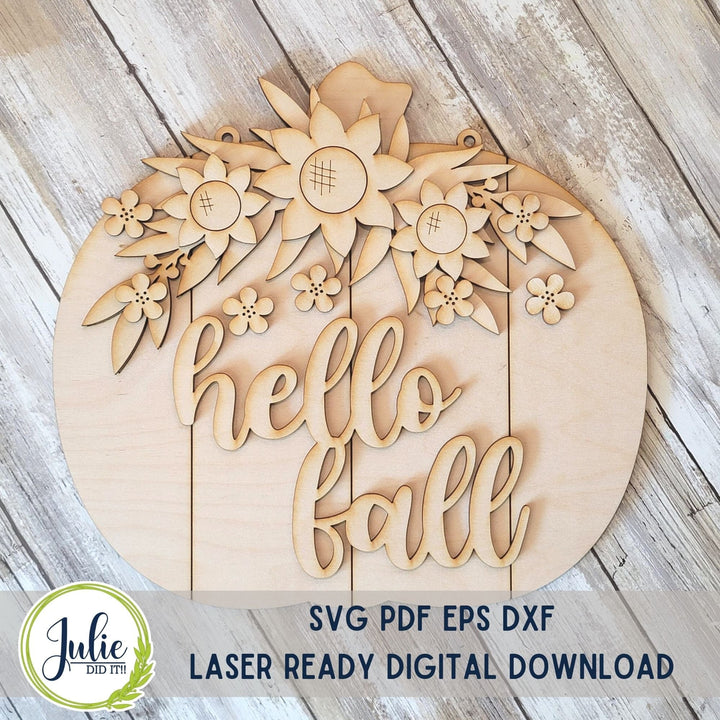 Julie Did It Studios Hello Fall Rustic Pumpkin