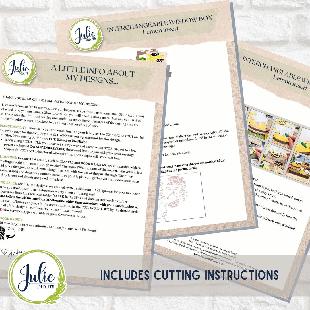 Julie Did It Studios Lemons Insert - May 2024 Design Studio