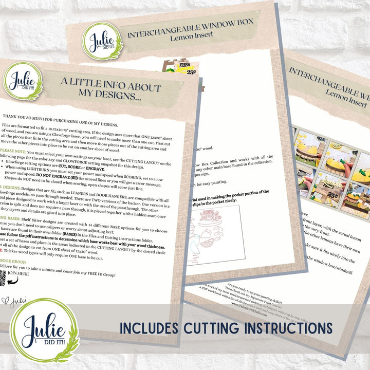 Julie Did It Studios Lemons Insert - May 2024 Design Studio