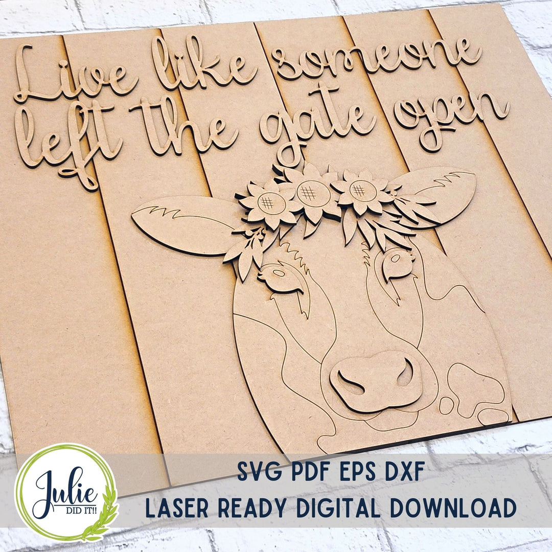 Julie Did It Studios "Live Like Someone Left the Gate Open" XL Leaner - December 2023 Design Studio
