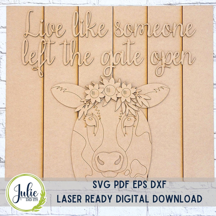 Julie Did It Studios "Live Like Someone Left the Gate Open" XL Leaner - December 2023 Design Studio