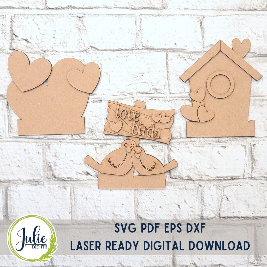 Julie Did It Studios Love Birds Train Insert