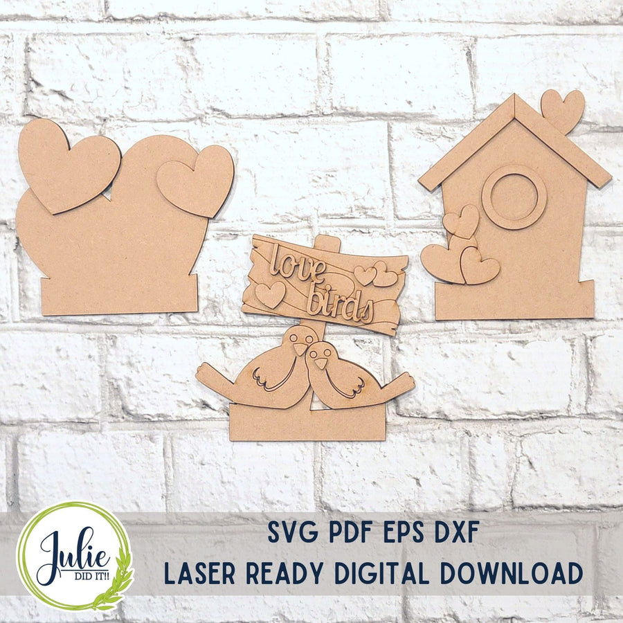 Julie Did It Studios Love Birds Train Insert
