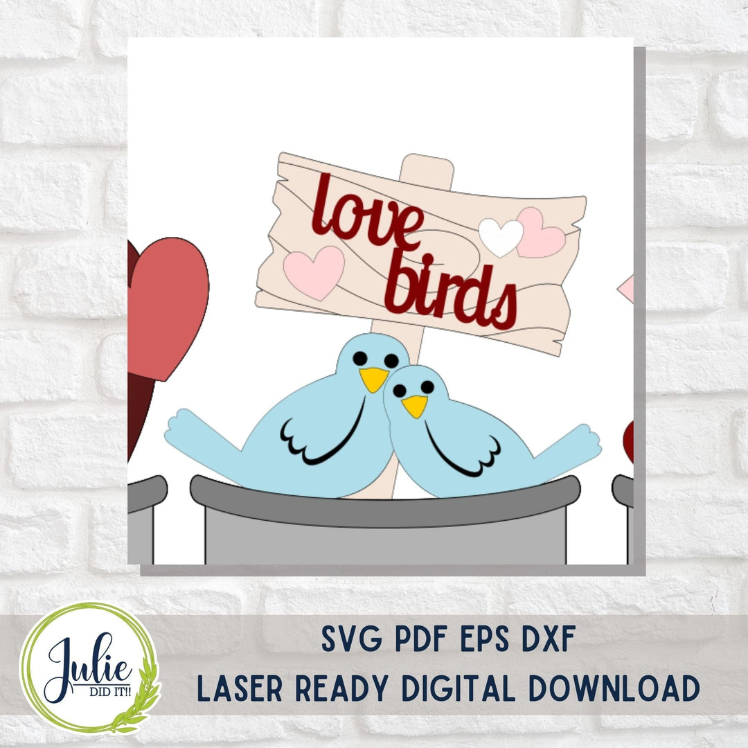 Julie Did It Studios Love Birds Train Insert