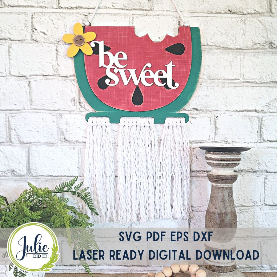 Julie Did It Studios Macrame Watermelon - Be Sweet (kid friendly) BONUS FILE