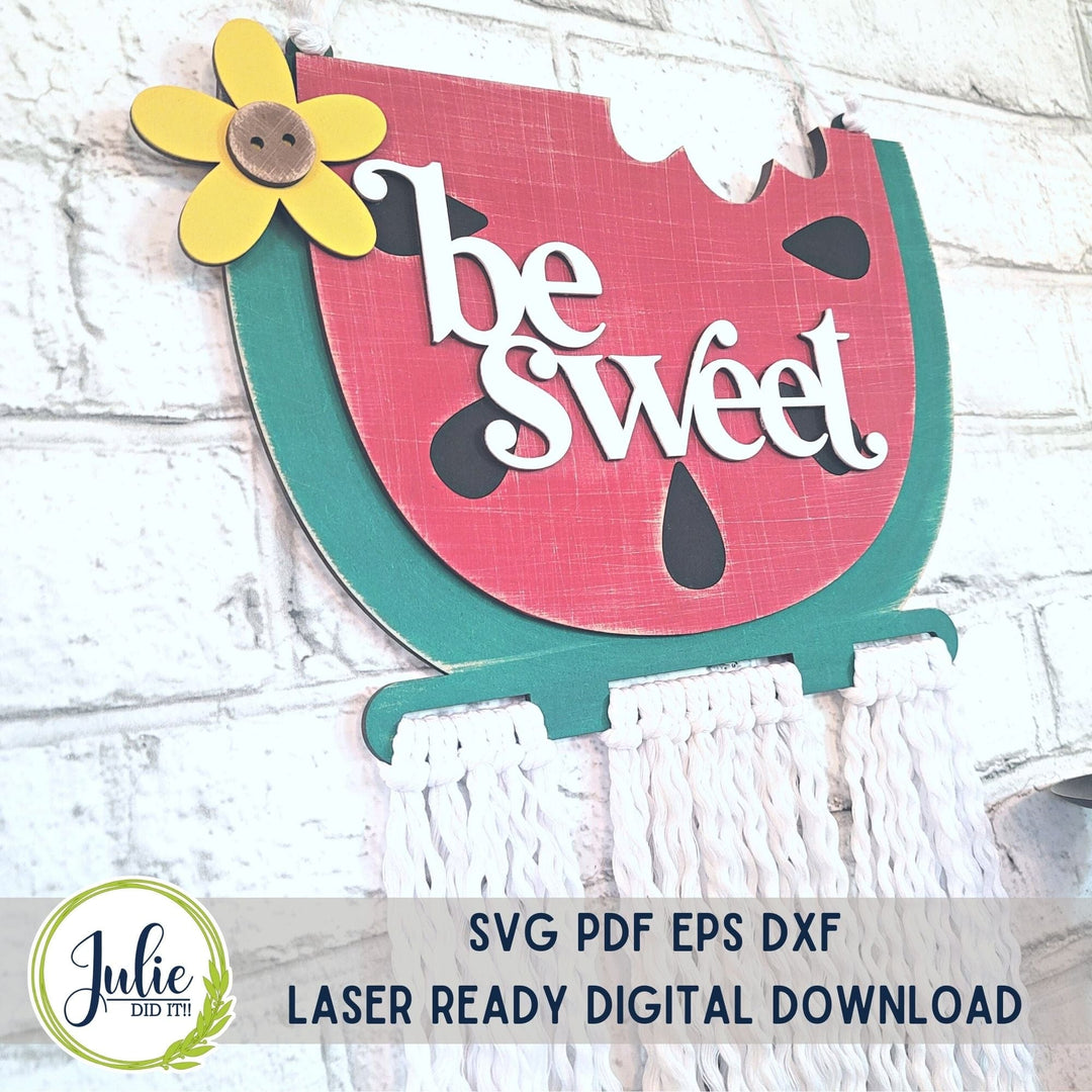 Julie Did It Studios Macrame Watermelon - Be Sweet (kid friendly) BONUS FILE