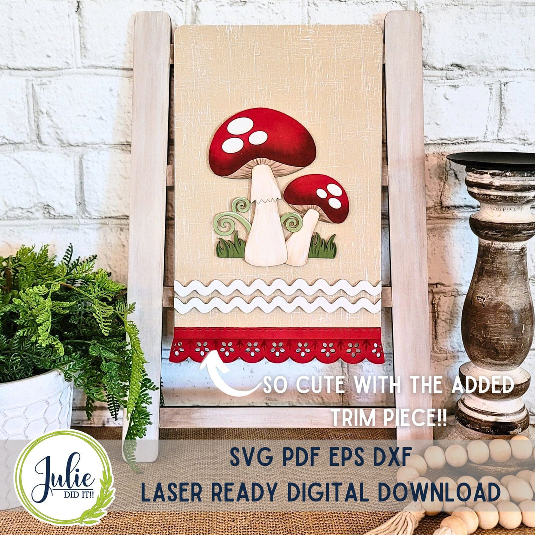 Julie Did It Studios Mushrooms Interchangeable Tea Towel - June 2024 Design Studio