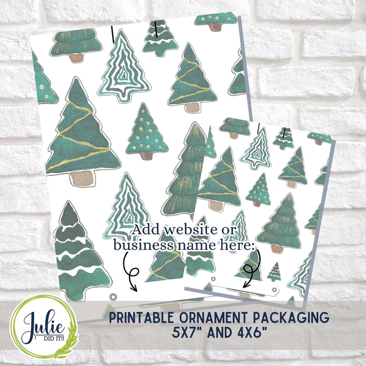 Julie Did It Studios Ornament Packaging Printables