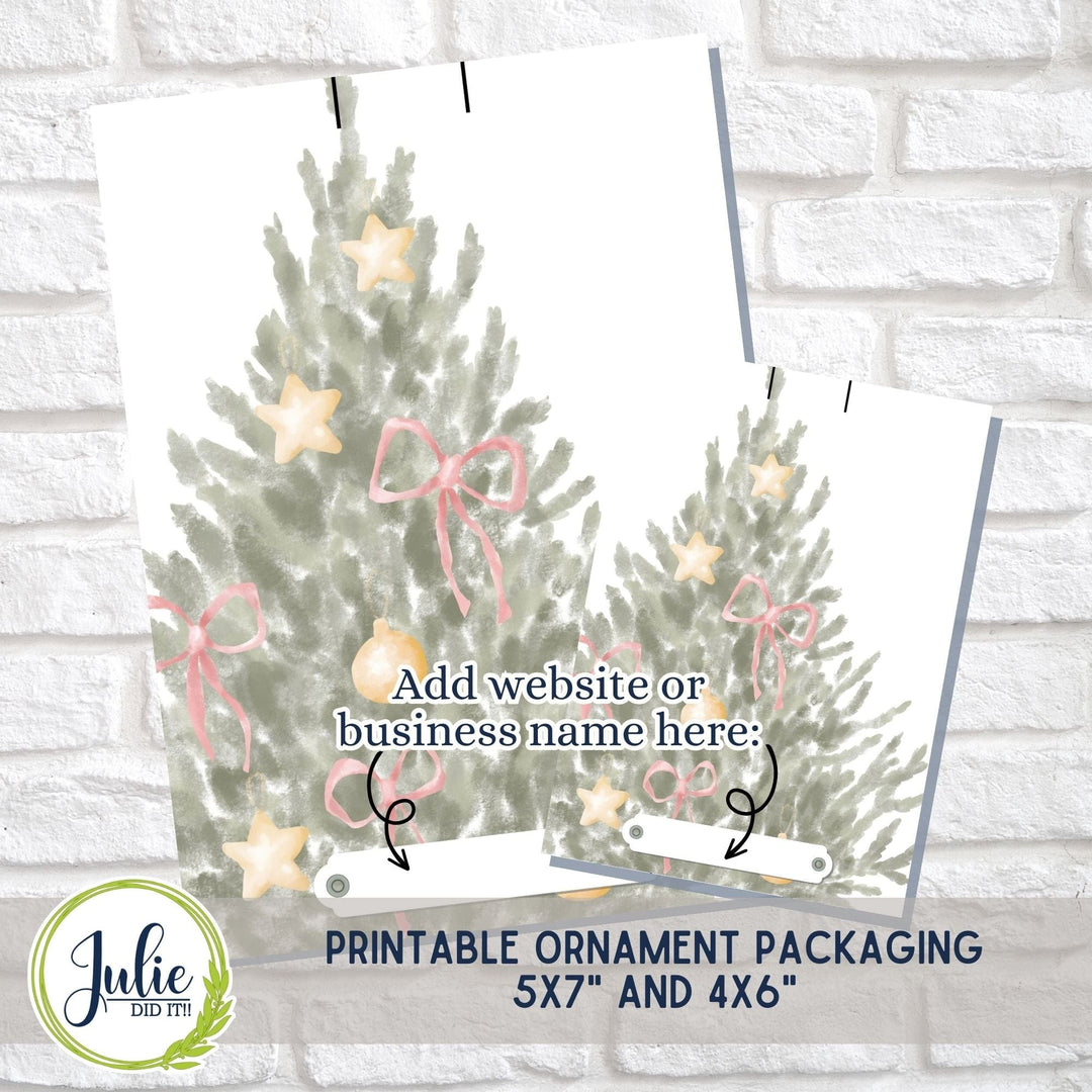 Julie Did It Studios Ornament Packaging Printables