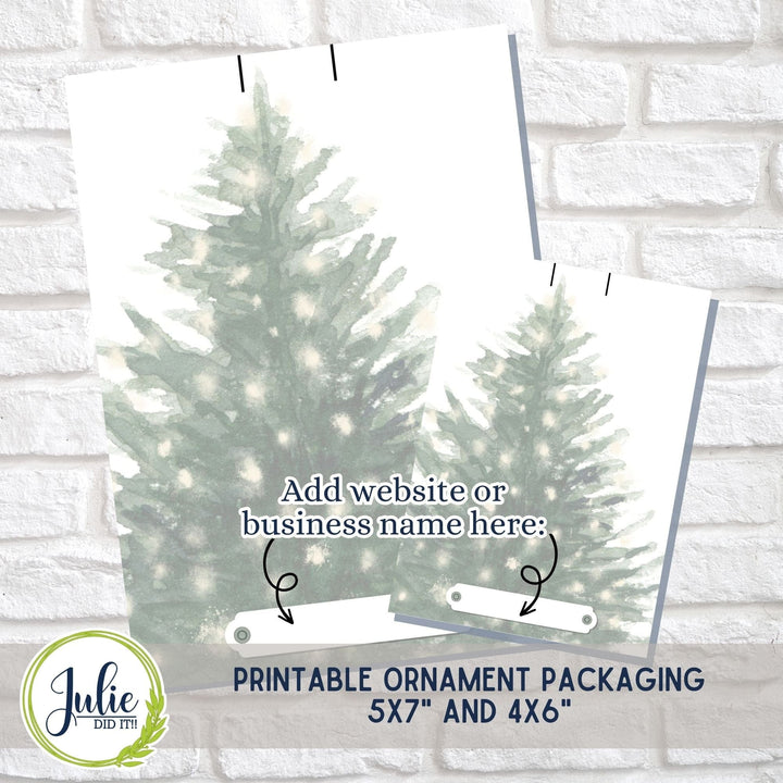 Julie Did It Studios Ornament Packaging Printables