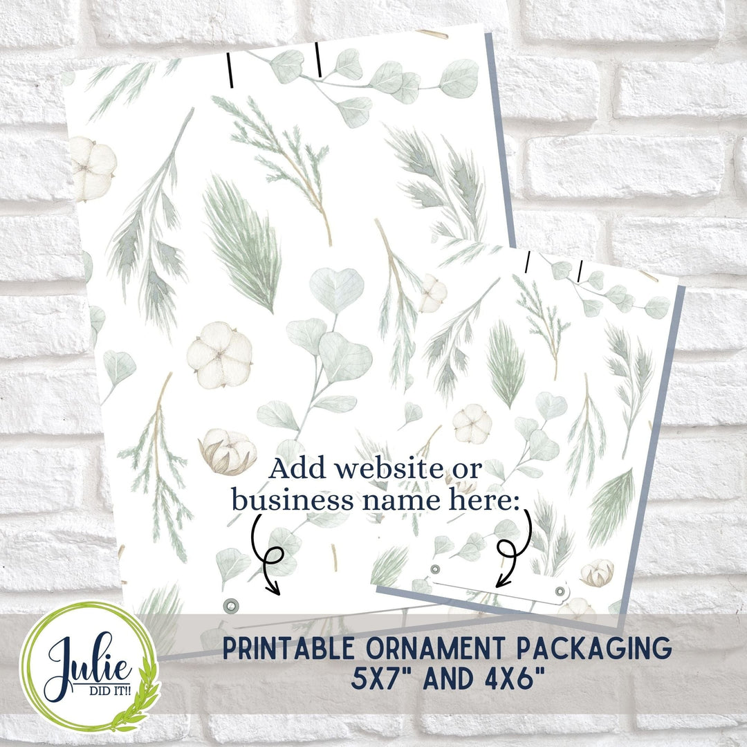 Julie Did It Studios Ornament Packaging Printables