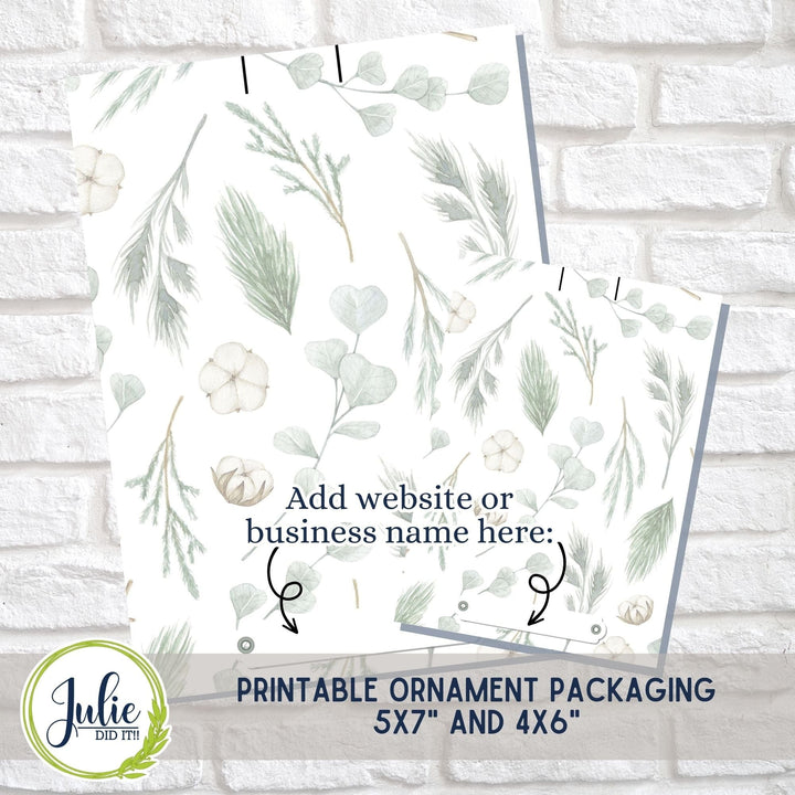 Julie Did It Studios Ornament Packaging Printables
