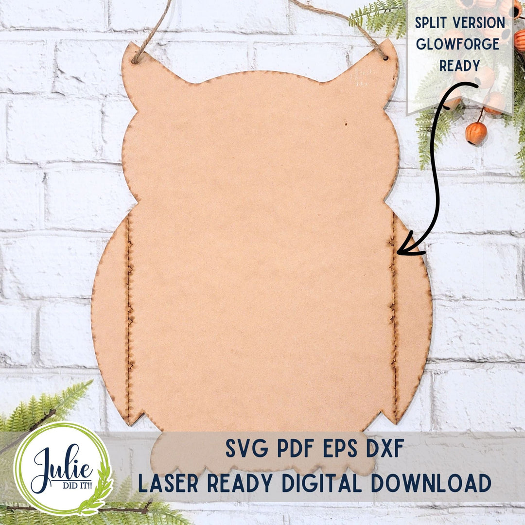 Julie Did It Studios Owl "Happy Autumn" Door Hanger - June 2024 Design Studio