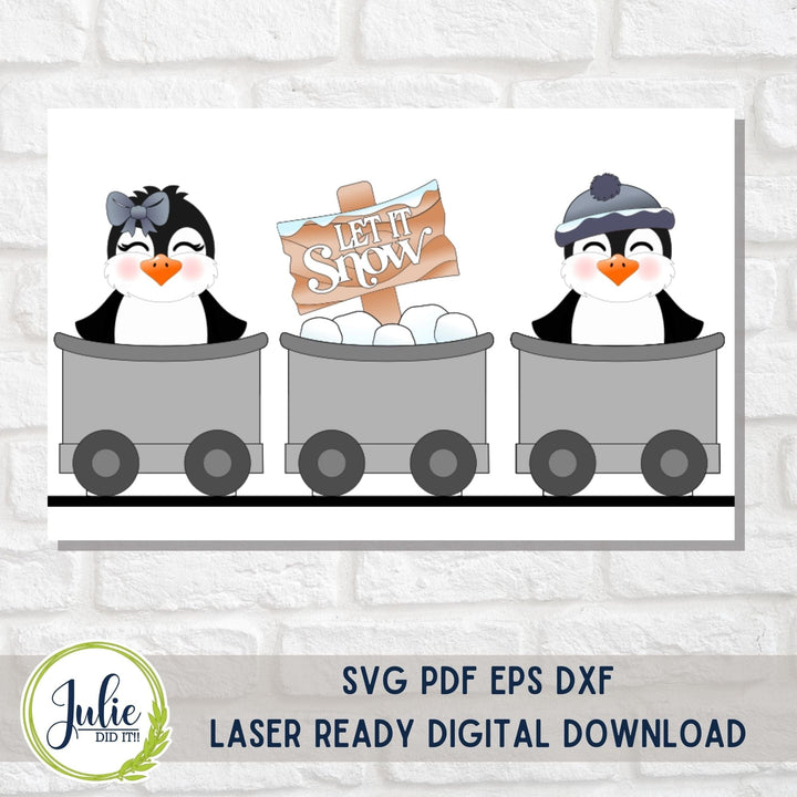 Julie Did It Studios Penguins Train Insert