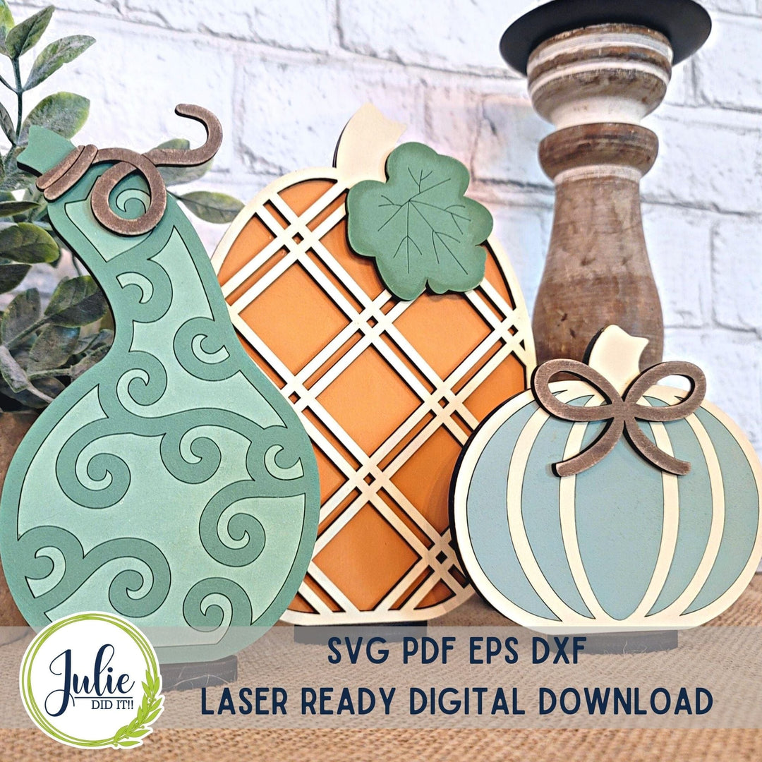 Julie Did It Studios Pumpkin Trio Shelf Sitters