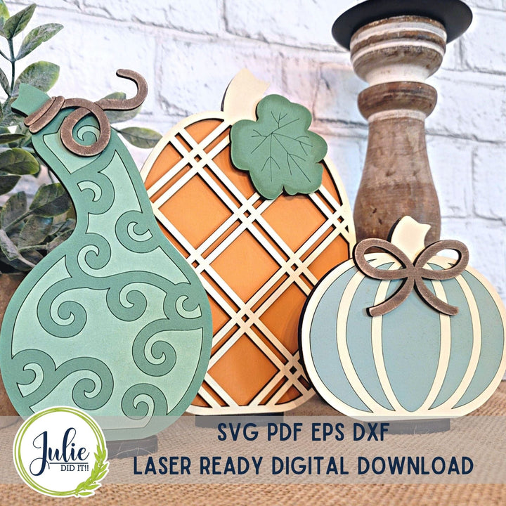 Julie Did It Studios Pumpkin Trio Shelf Sitters