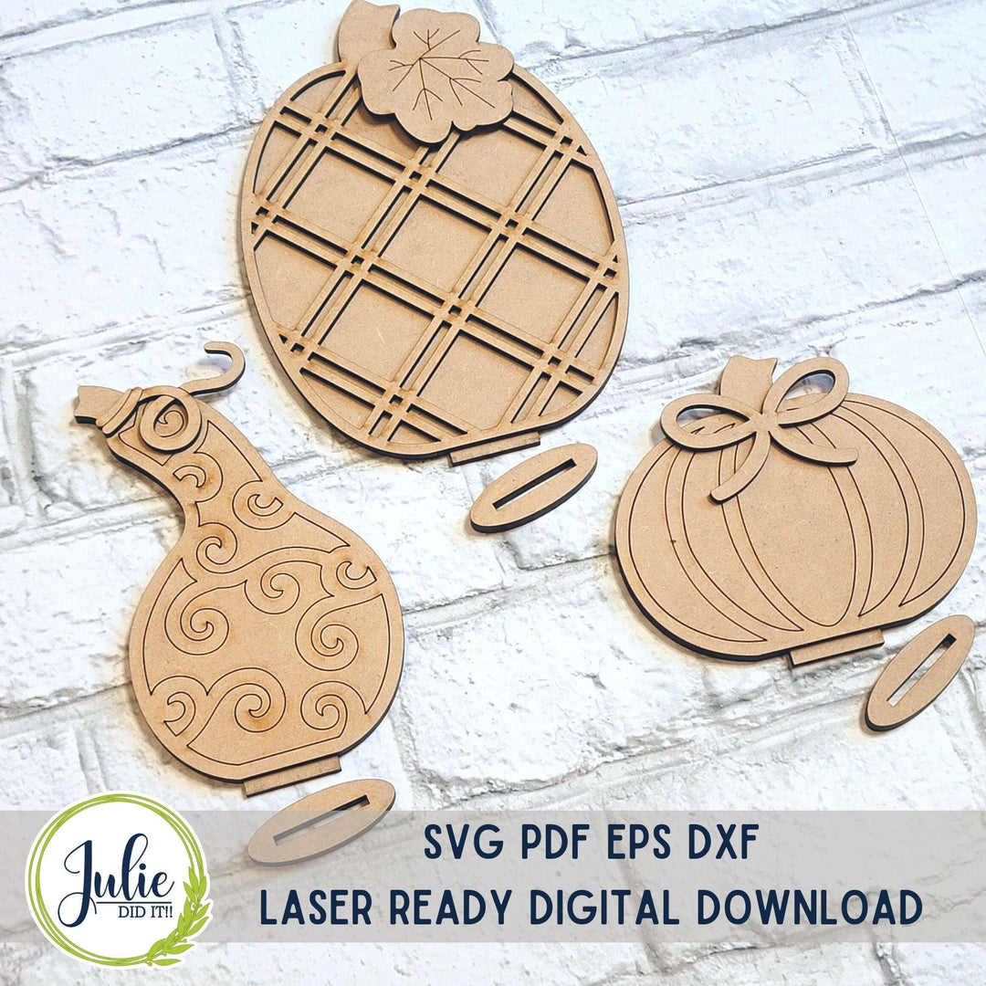 Julie Did It Studios Pumpkin Trio Shelf Sitters