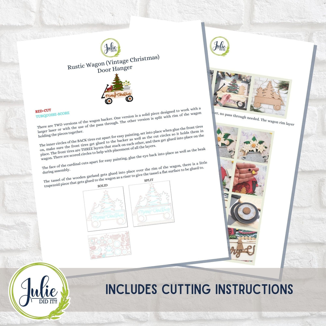 Julie Did It Studios Rustic Wagon Door Hanger - October 2023 Design Studio