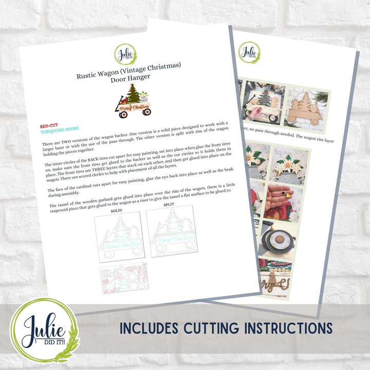 Julie Did It Studios Rustic Wagon Door Hanger - October 2023 Design Studio