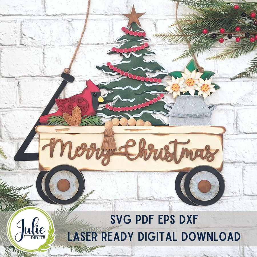 Julie Did It Studios Rustic Wagon Door Hanger - October 2023 Design Studio