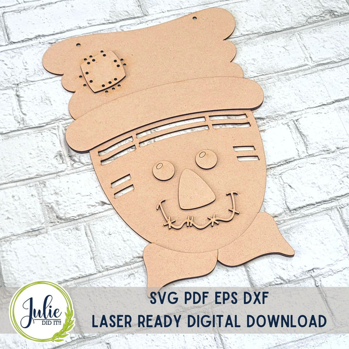 Julie Did It Studios Scarecrow Rag Tie Door Hanger