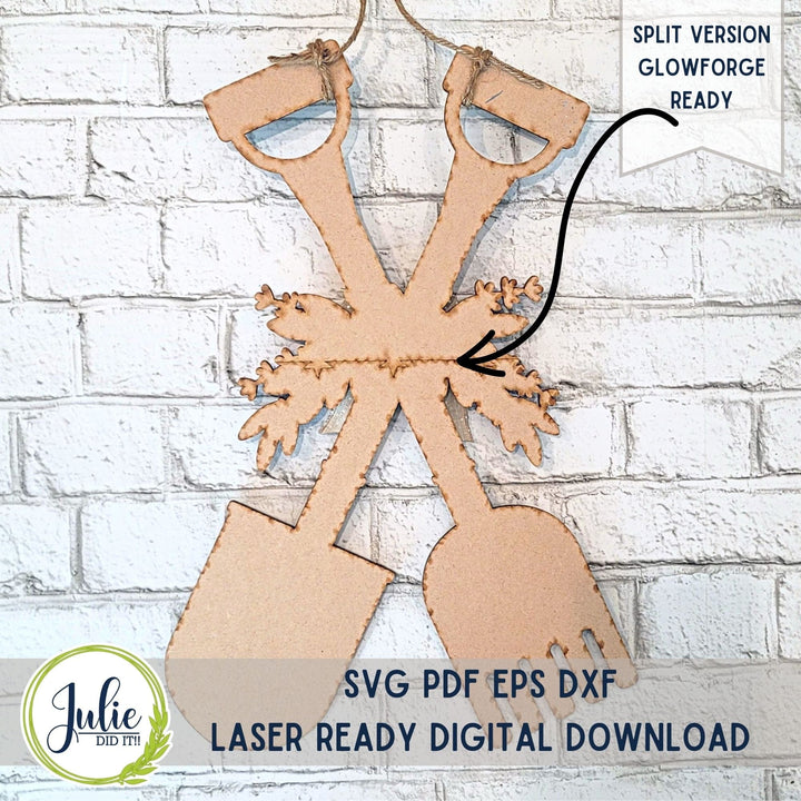 Julie Did It Studios Shovel and Rake Door Hanger - January 2024 Design Studio