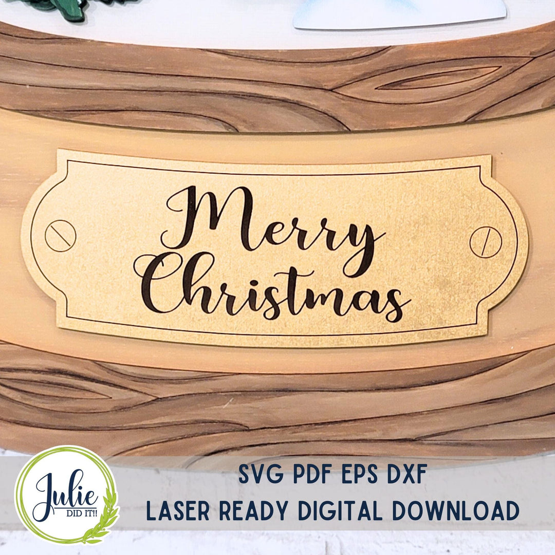 Julie Did It Studios Sign Rustic Church Snow Globe Add-on