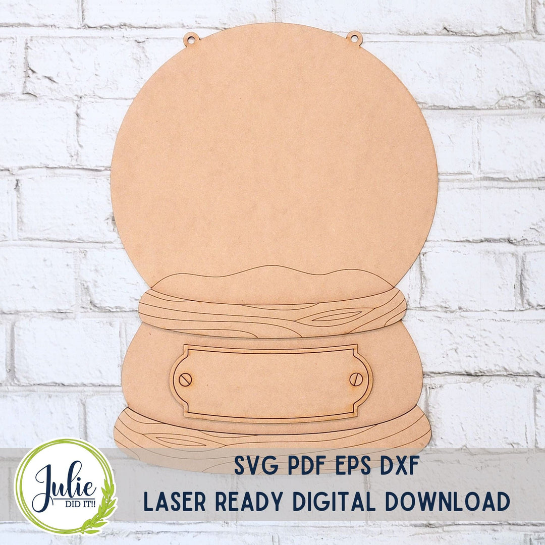 Julie Did It Studios Sign Snow Globe Door Hanger Backer