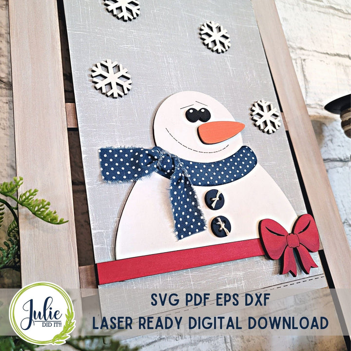 Julie Did It Studios Snowman Interchangeable Tea Towel - January 2024 Design Studio