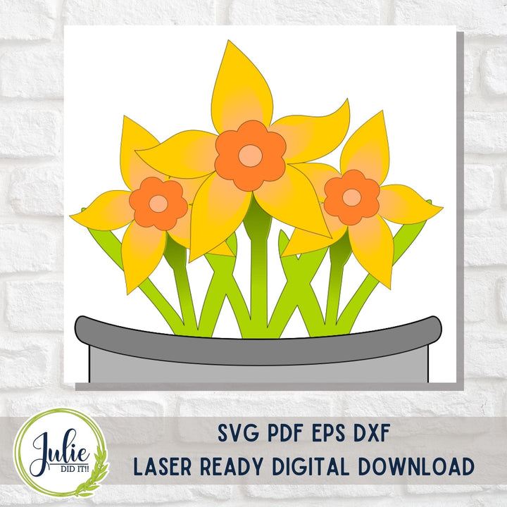 Julie Did It Studios Spring Flower Train Insert