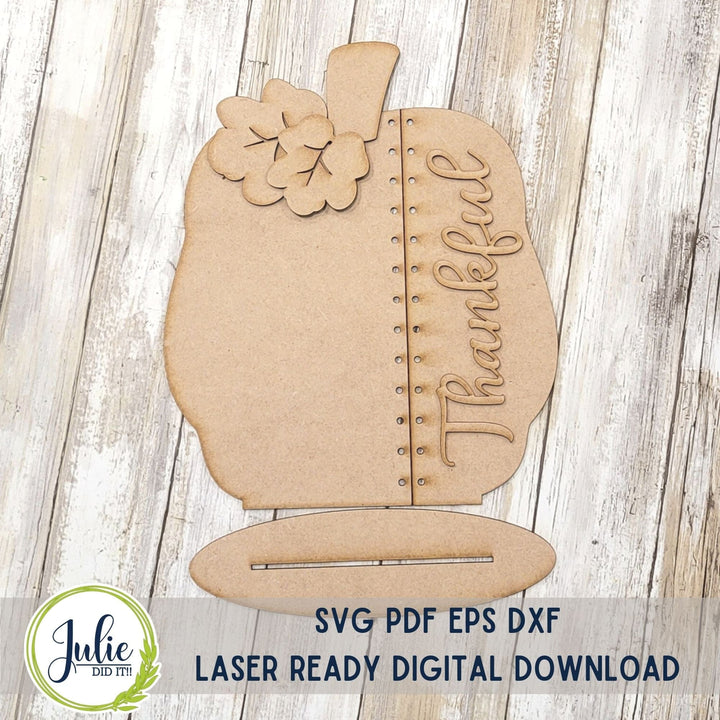 Julie Did It Studios Stitched Pumpkin Shelf Sitter
