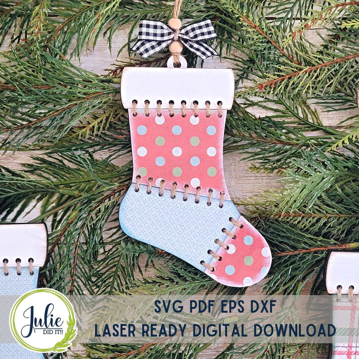 Julie Did It Studios Stitched Stocking Ornaments