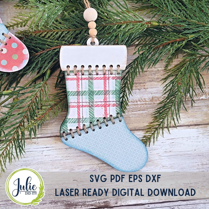 Julie Did It Studios Stitched Stocking Ornaments