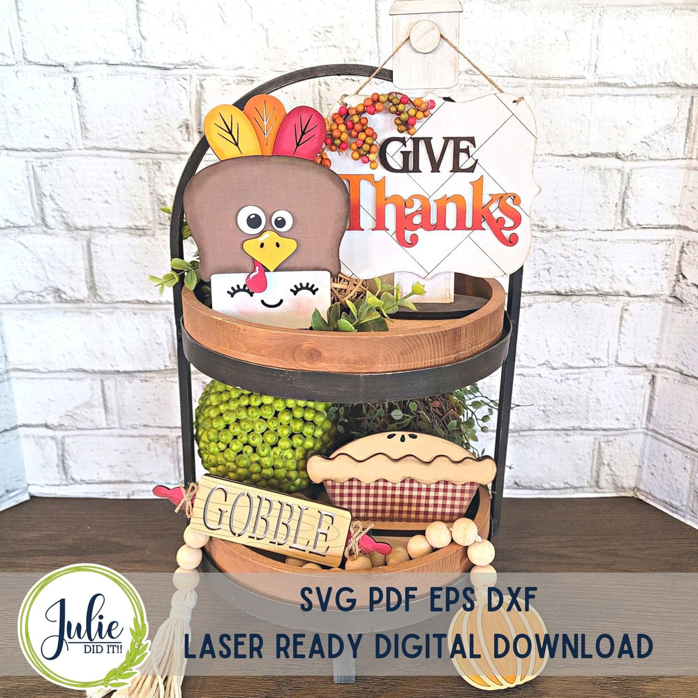 Julie Did It Studios Thanksgiving Tiered Tray