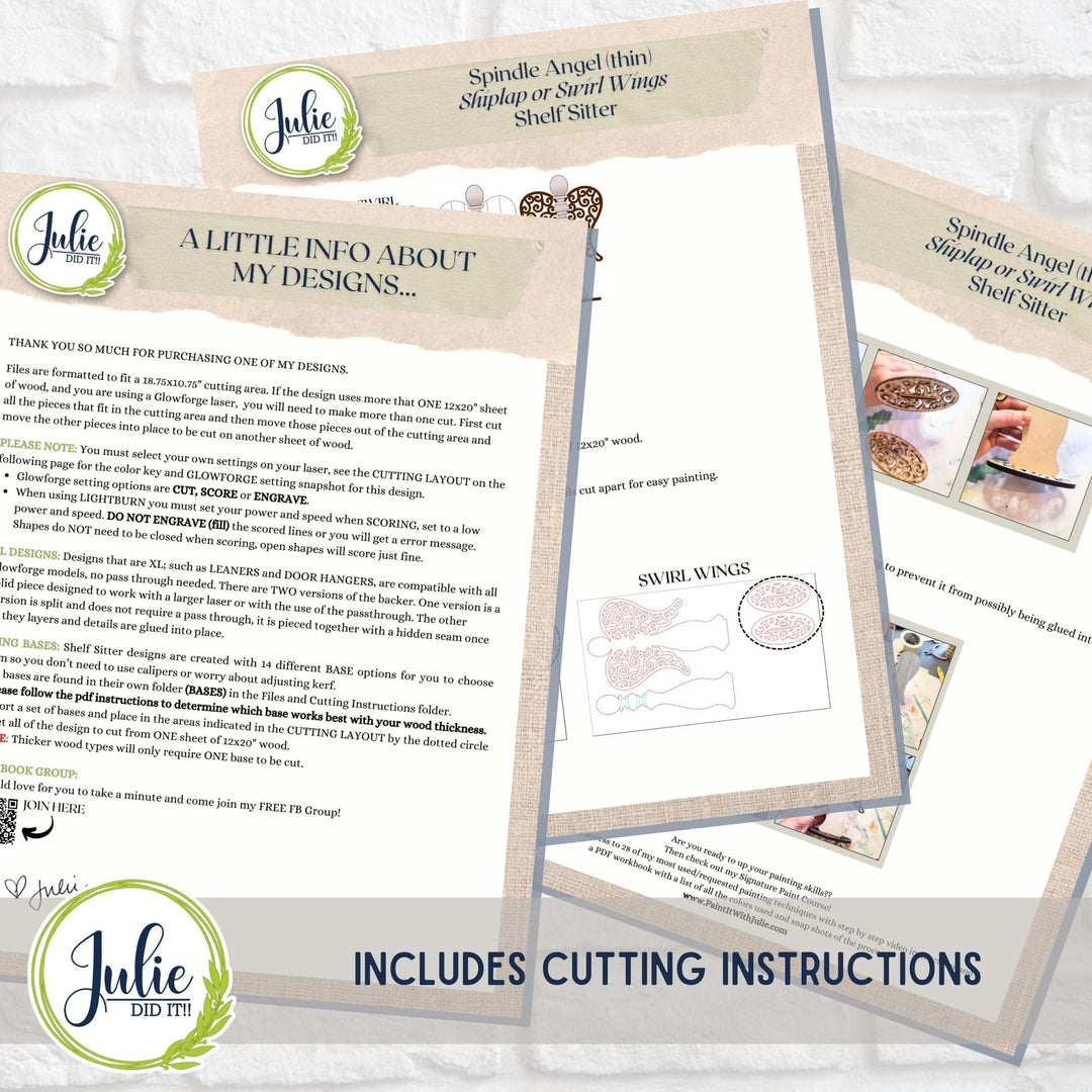 Julie Did It Studios Thin Spindle Angel - July 2024 Design Studio