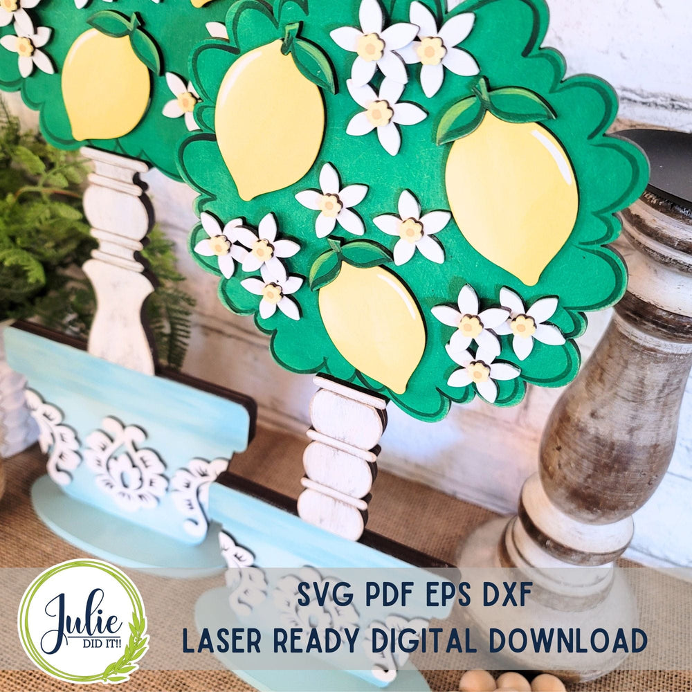 Julie Did It Studios Topiary Lemon Tree Shelf Sitters -  May 2024 Design Studio