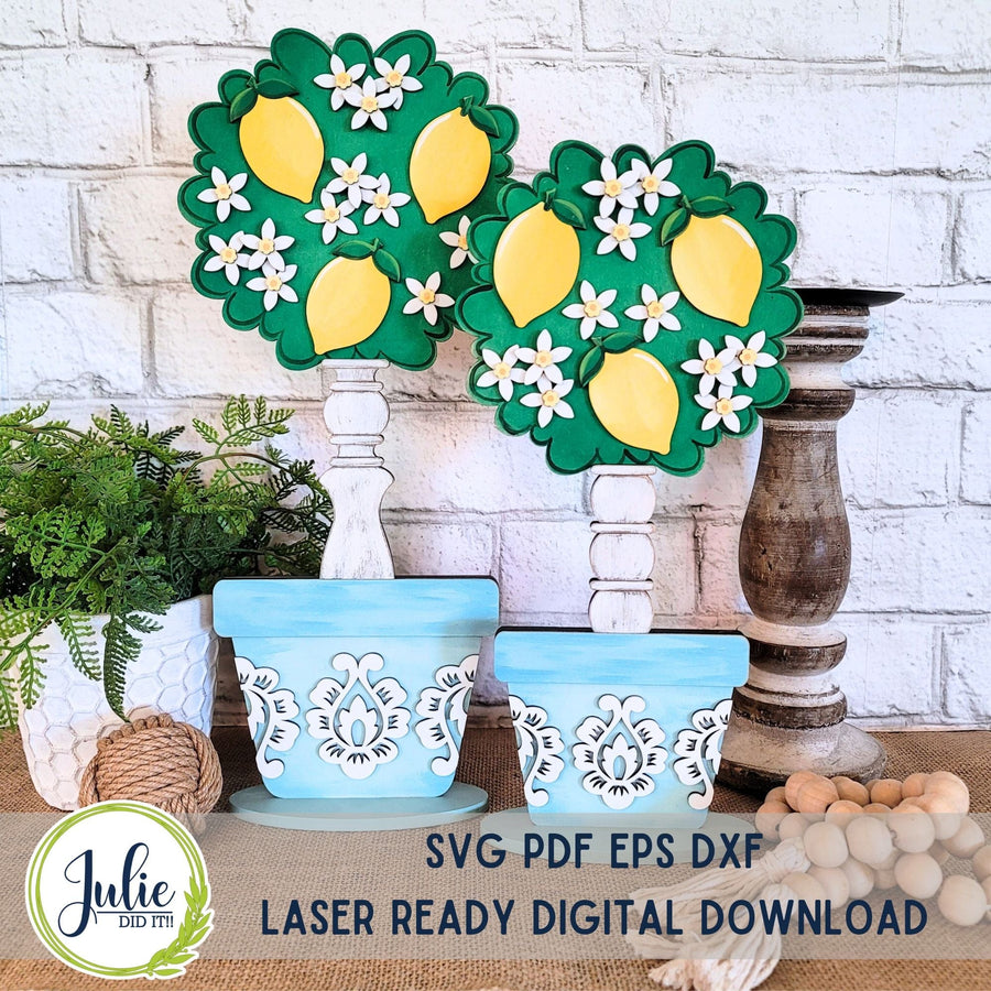 Julie Did It Studios Topiary Lemon Tree Shelf Sitters -  May 2024 Design Studio