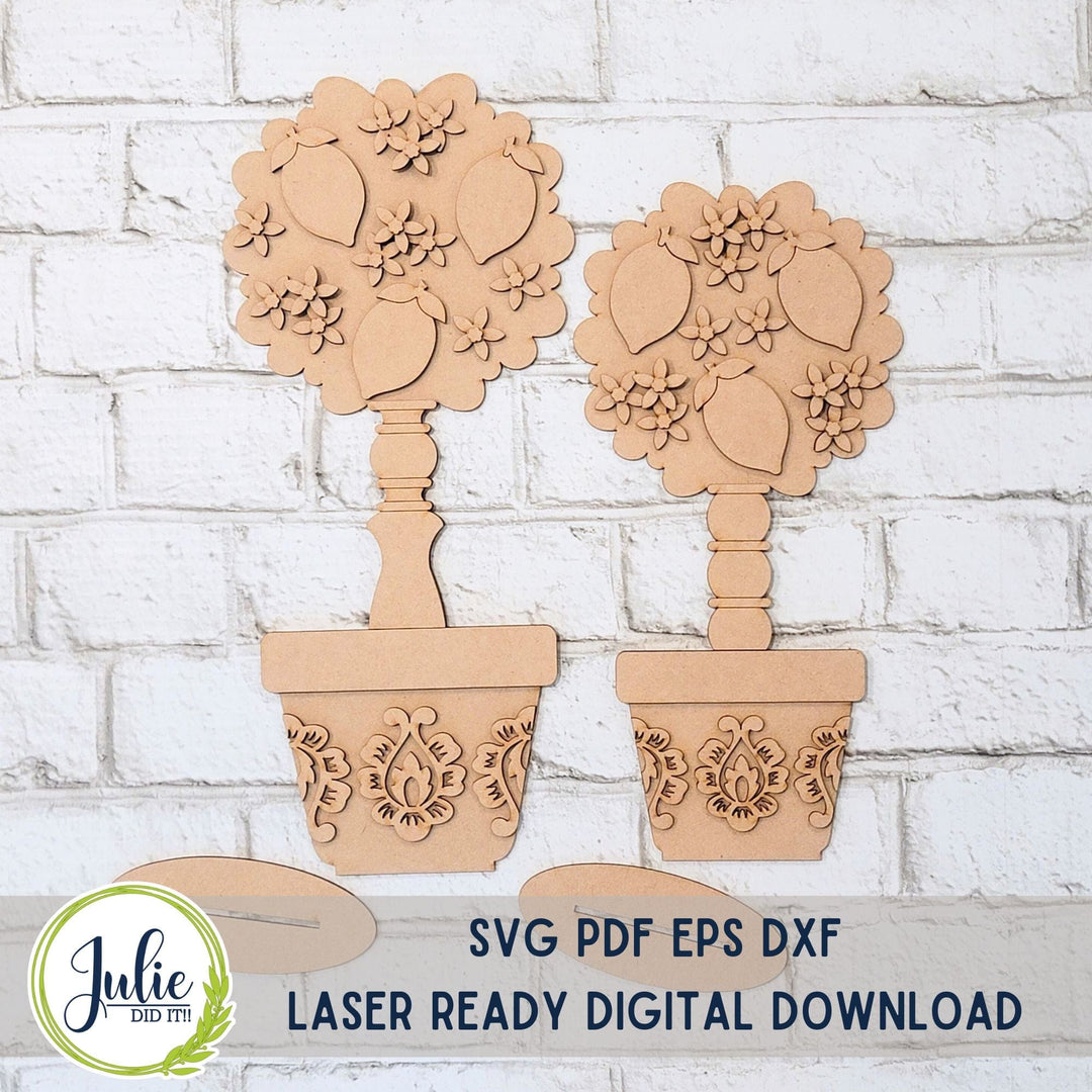 Julie Did It Studios Topiary Lemon Tree Shelf Sitters -  May 2024 Design Studio